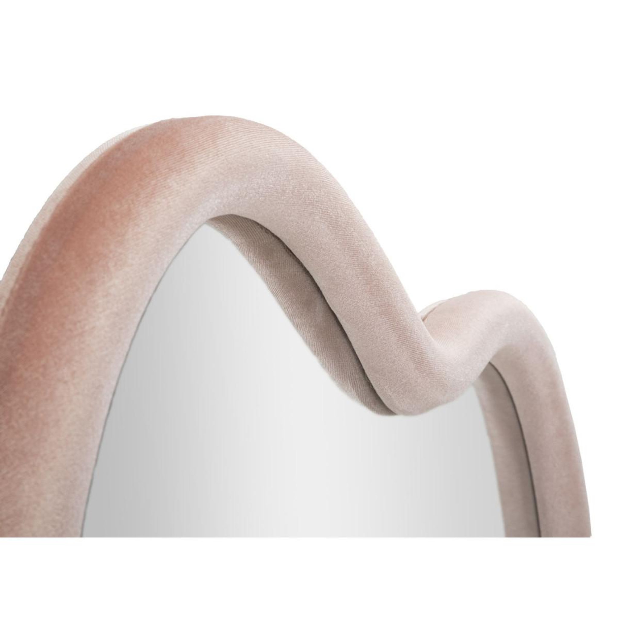 Voir la diapositive 4 : Paris Prix Miroir mural en velours  cloud  90cm rose
