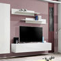 Voir la diapositive 3 : Paris Prix Meuble TV Mural Design  Fly V  310cm Blanc