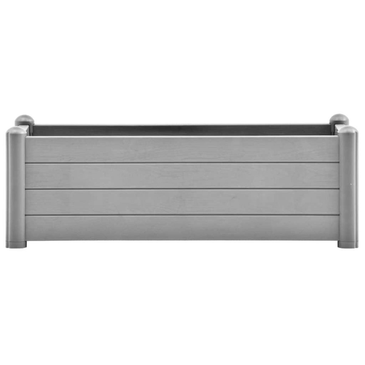 VIDAXL Lit sureleve de jardin PP Gris pierre 100x43x35 cm