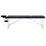 Voir la diapositive 2 : VIDAXL Table de massage pliable 3 zones Aluminium Violet