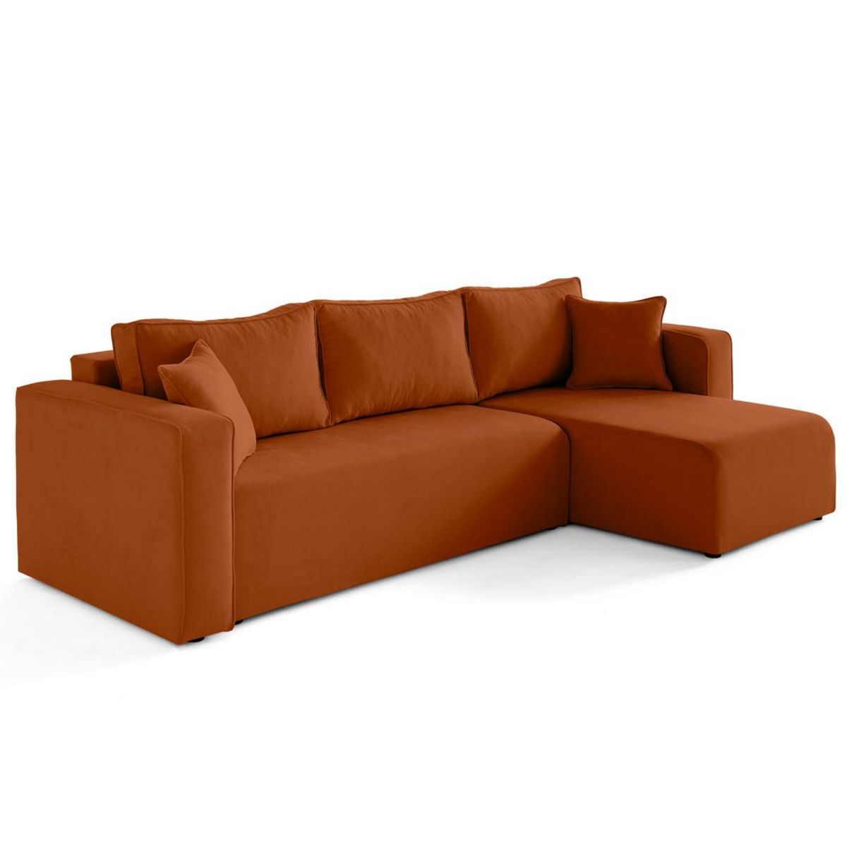 BEST MOBILIER Topaze - canapé d'angle déhoussable réversible 4 places en tissu