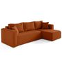 Voir la diapositive 3 : BEST MOBILIER Topaze - canapé d'angle déhoussable réversible 4 places en tissu