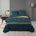 Paris Prix Parure de Lit 3 Pièces  Triade  240x220cm Vert