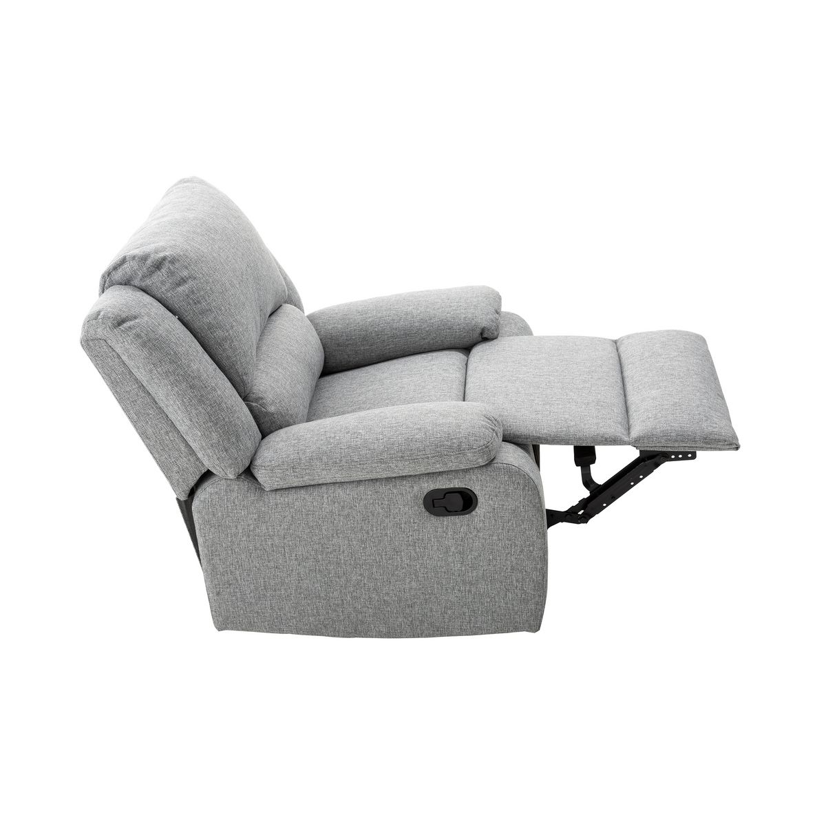 Fauteuil relax manuel HELENE 1 place tissu gris clair
