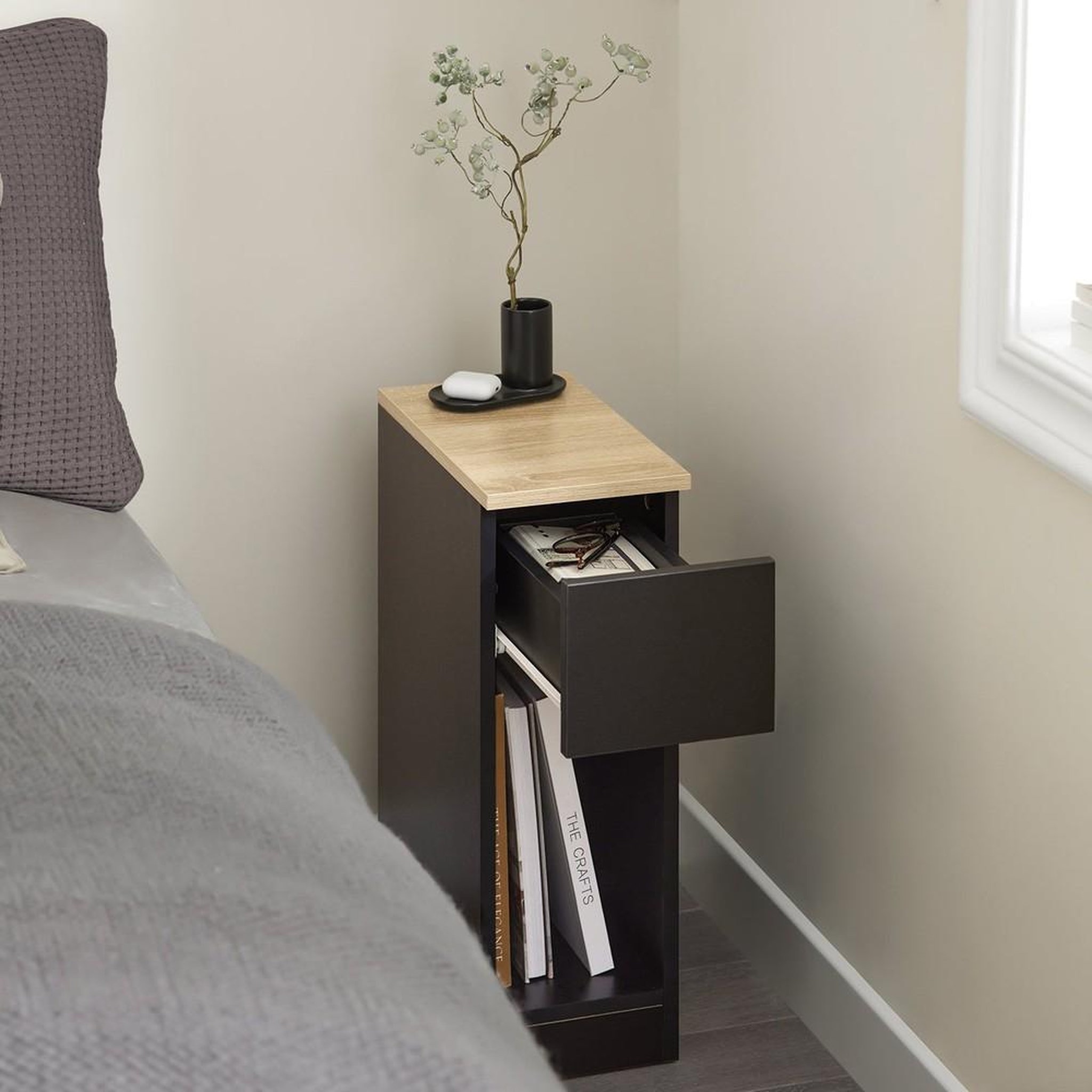 Voir la diapositive 4 : SOBUY SoBuy - Lot De 2 Tables De Chevet à 1 tiroir - Minimaliste - FBT111X2