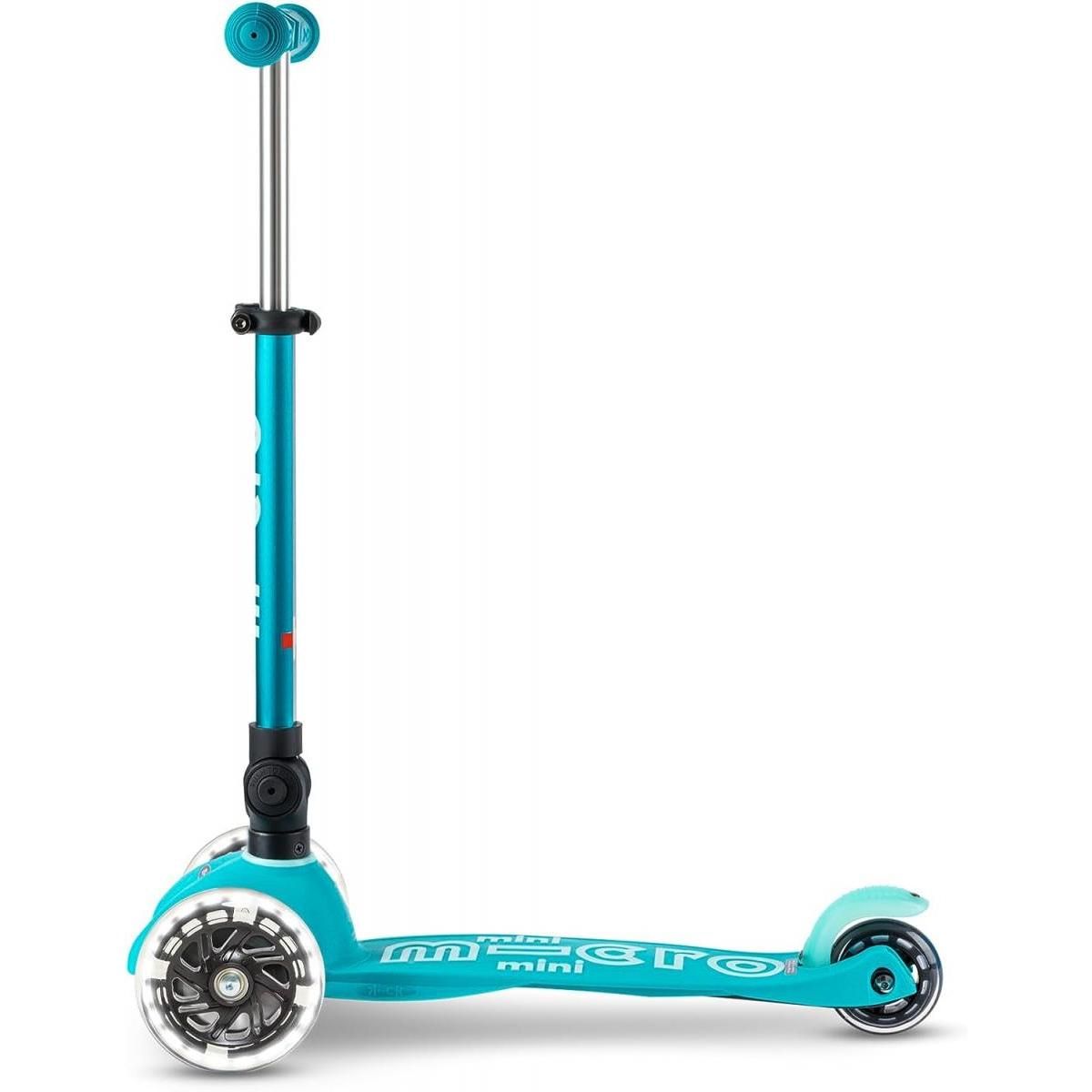 Micro Trottinette 3 Roues Mini  Deluxe Aqua Pliable LED