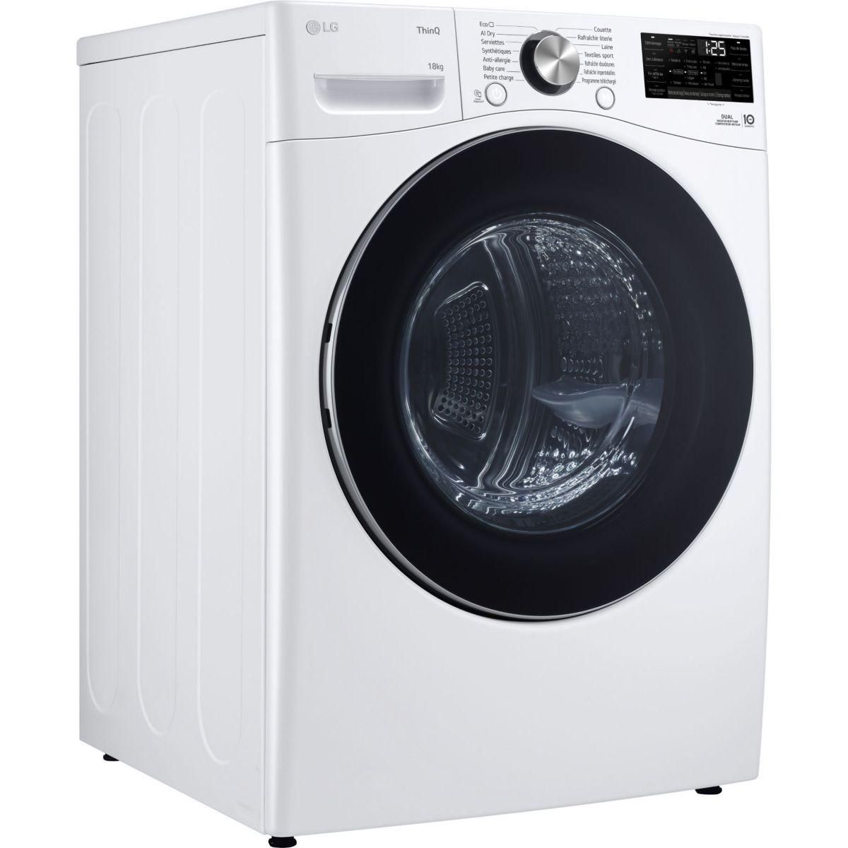 LG Sèche linge pompe à chaleur RH8P12WH