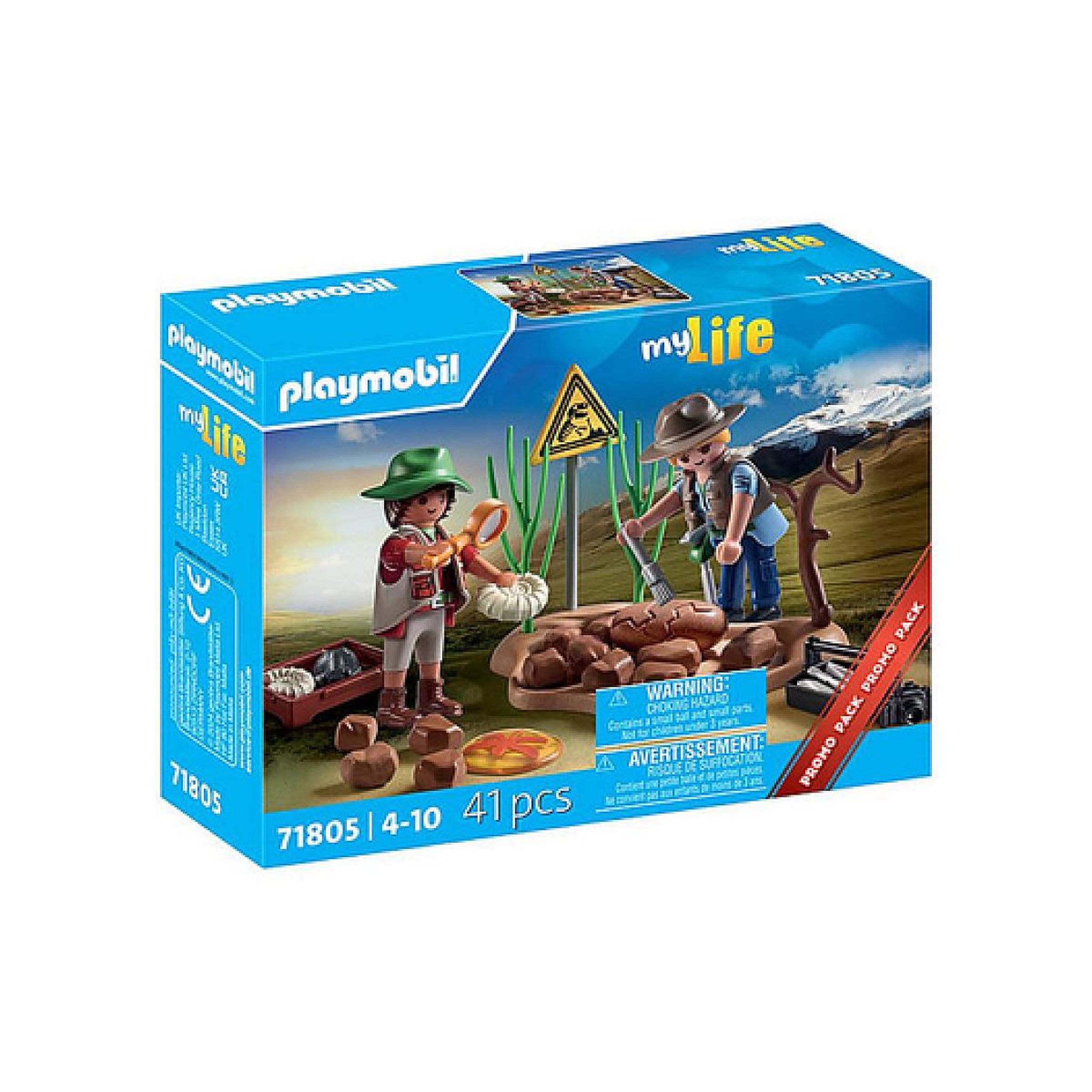 PLAYMOBIL 71805 - My life Chercheurs et site paléontologique avec fossiles
