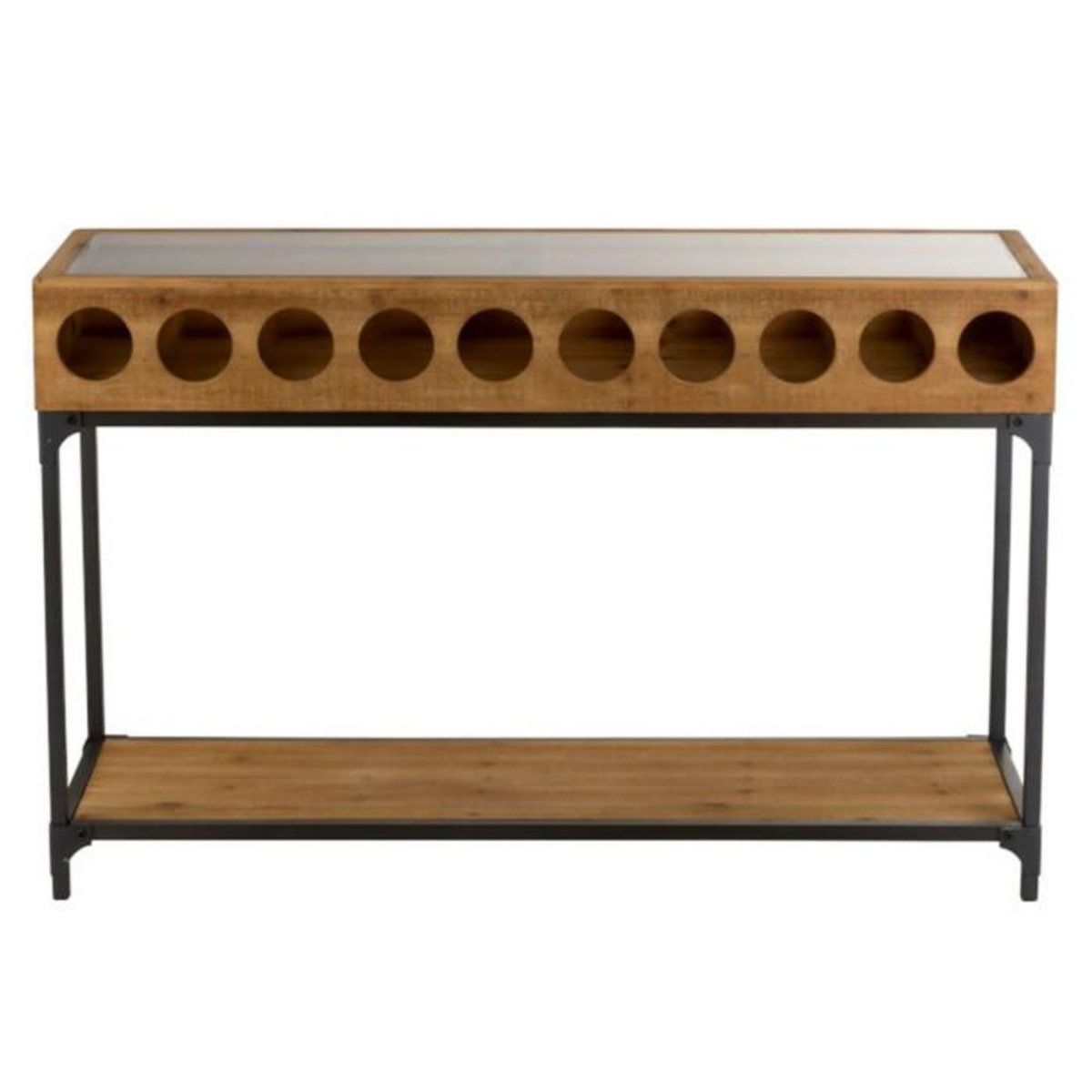 Paris Prix Console Range-Bouteilles  Vin  120cm Naturel