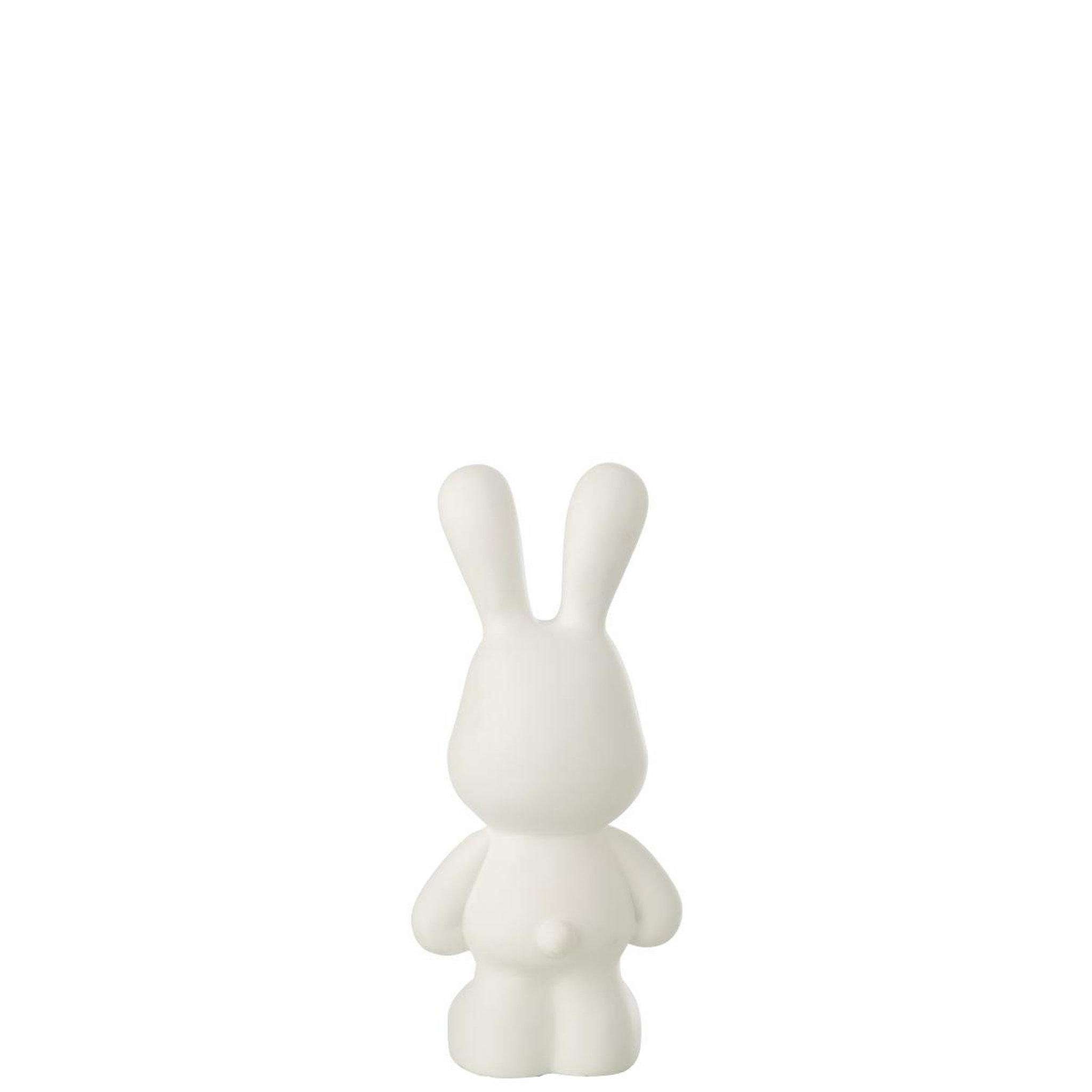 Voir la diapositive 3 : J-LINE Statuette lapin en résine  eddy  36cm blanc