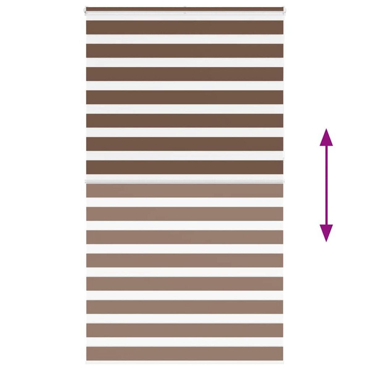 VIDAXL Store zebre marron 125x230cm largeur du tissu 120,9cm polyester