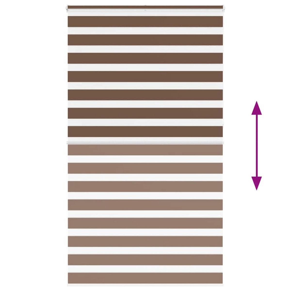 VIDAXL Store zebre marron 125x230cm largeur du tissu 120,9cm polyester