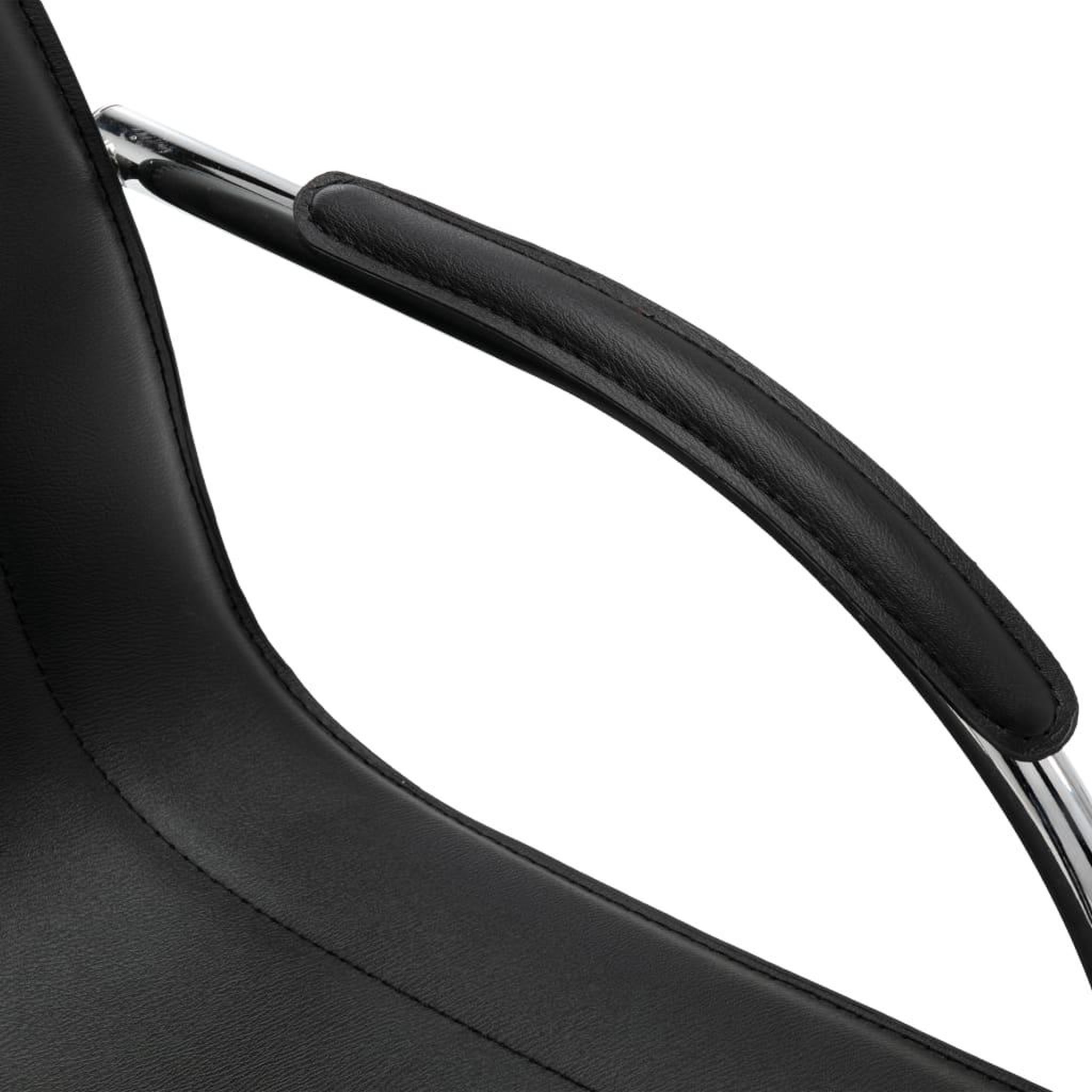 Voir la diapositive 5 : VIDAXL Chaise de bureau cantilever Noir Similicuir