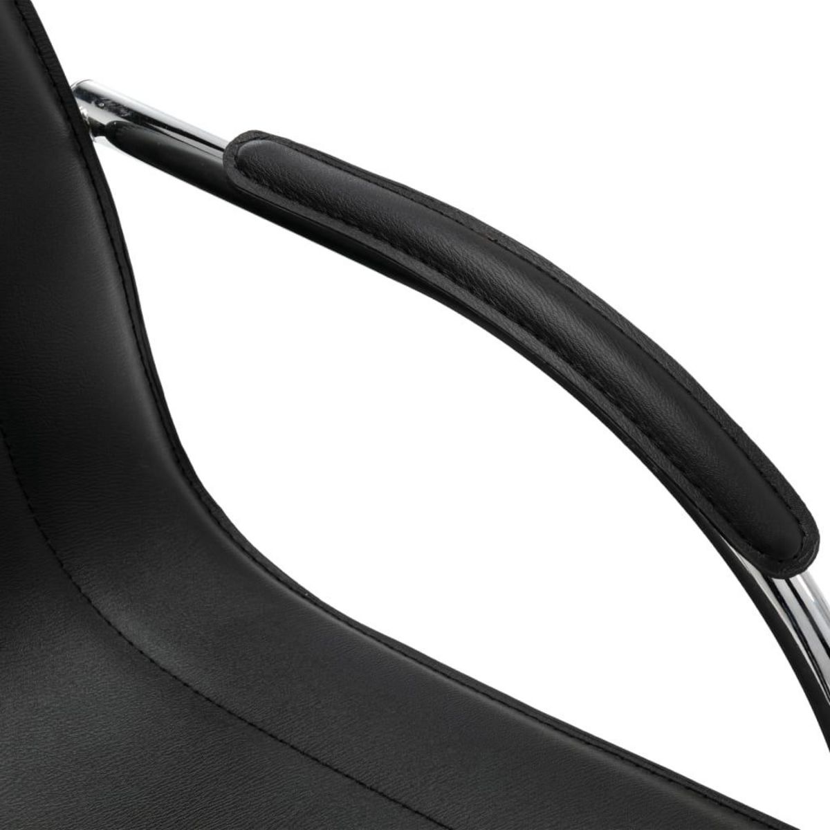 VIDAXL Chaise de bureau cantilever Noir Similicuir