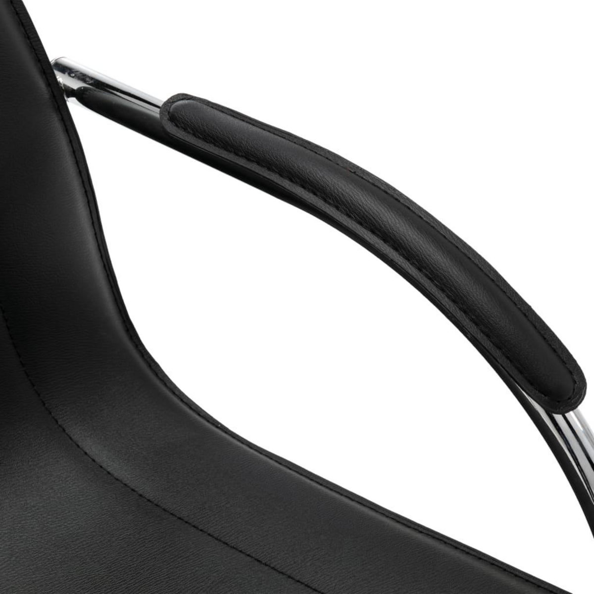 VIDAXL Chaise de bureau cantilever Noir Similicuir