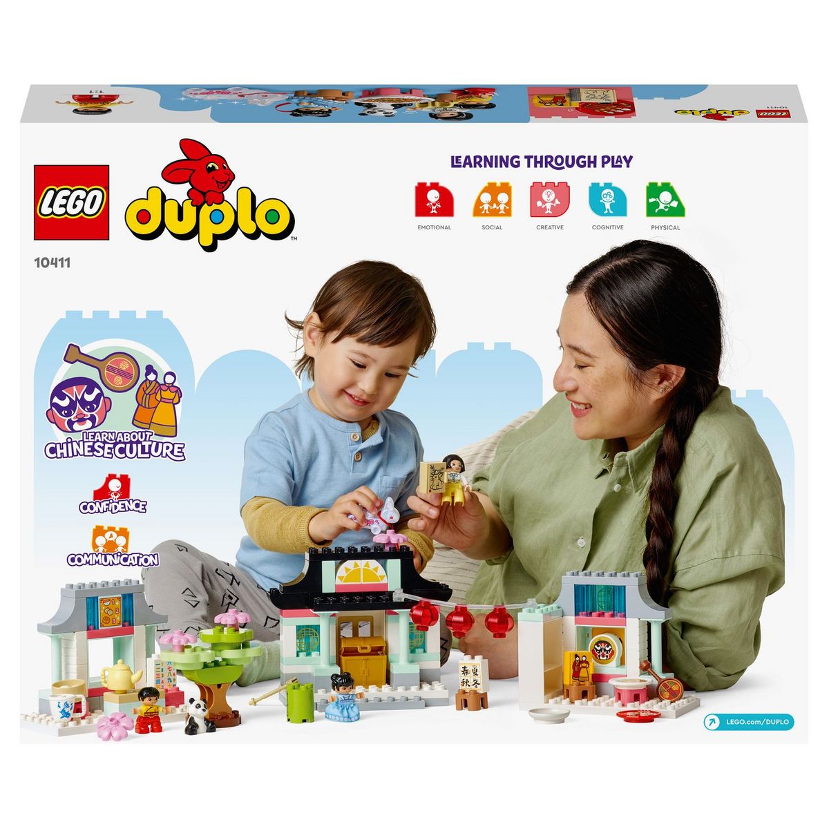 LEGO Duplo Ma ville 10411 Découvrir la culture chinoise, Jouet Éducatif, avec Figurine Panda, et Briques