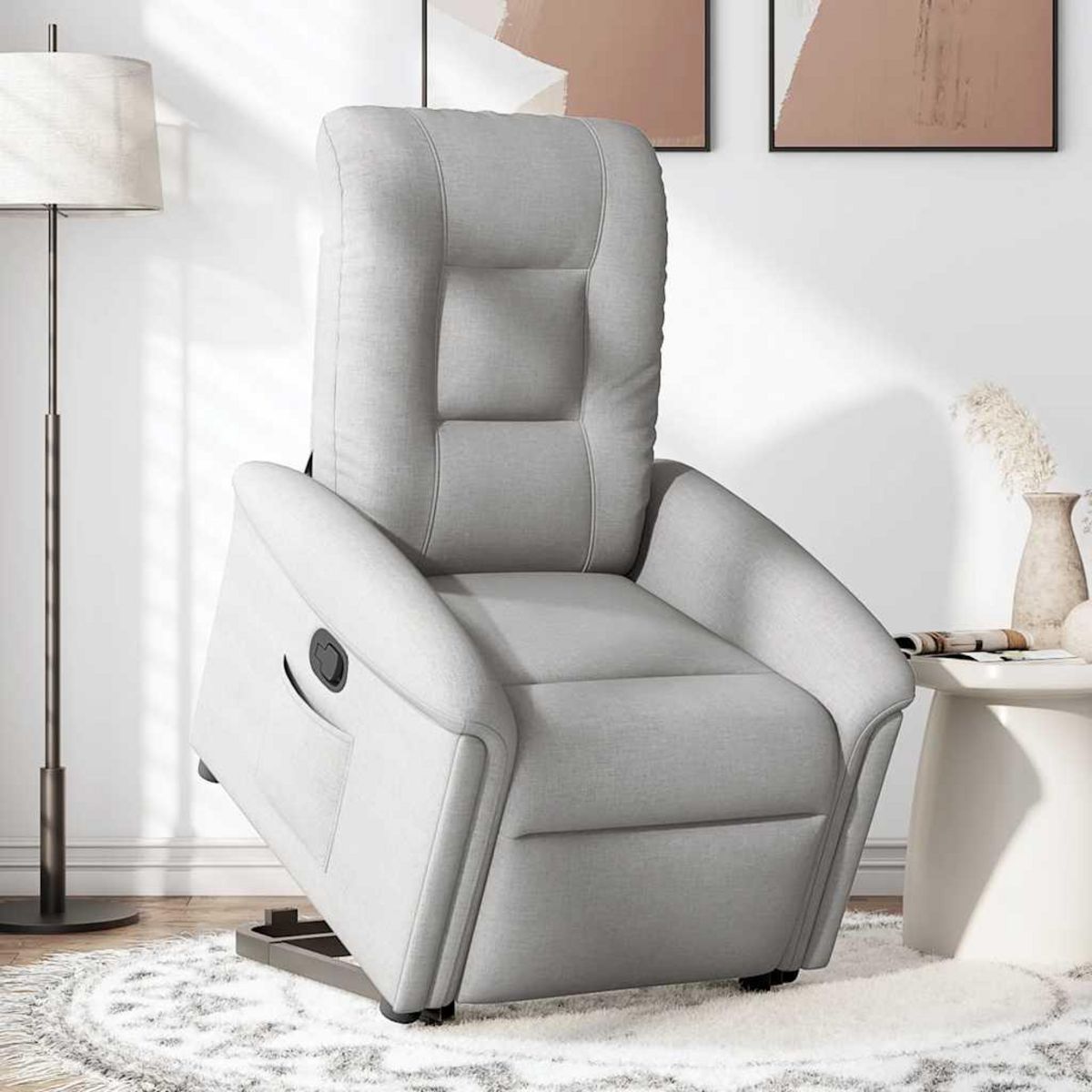 VIDAXL Fauteuil inclinable gris nuage tissu