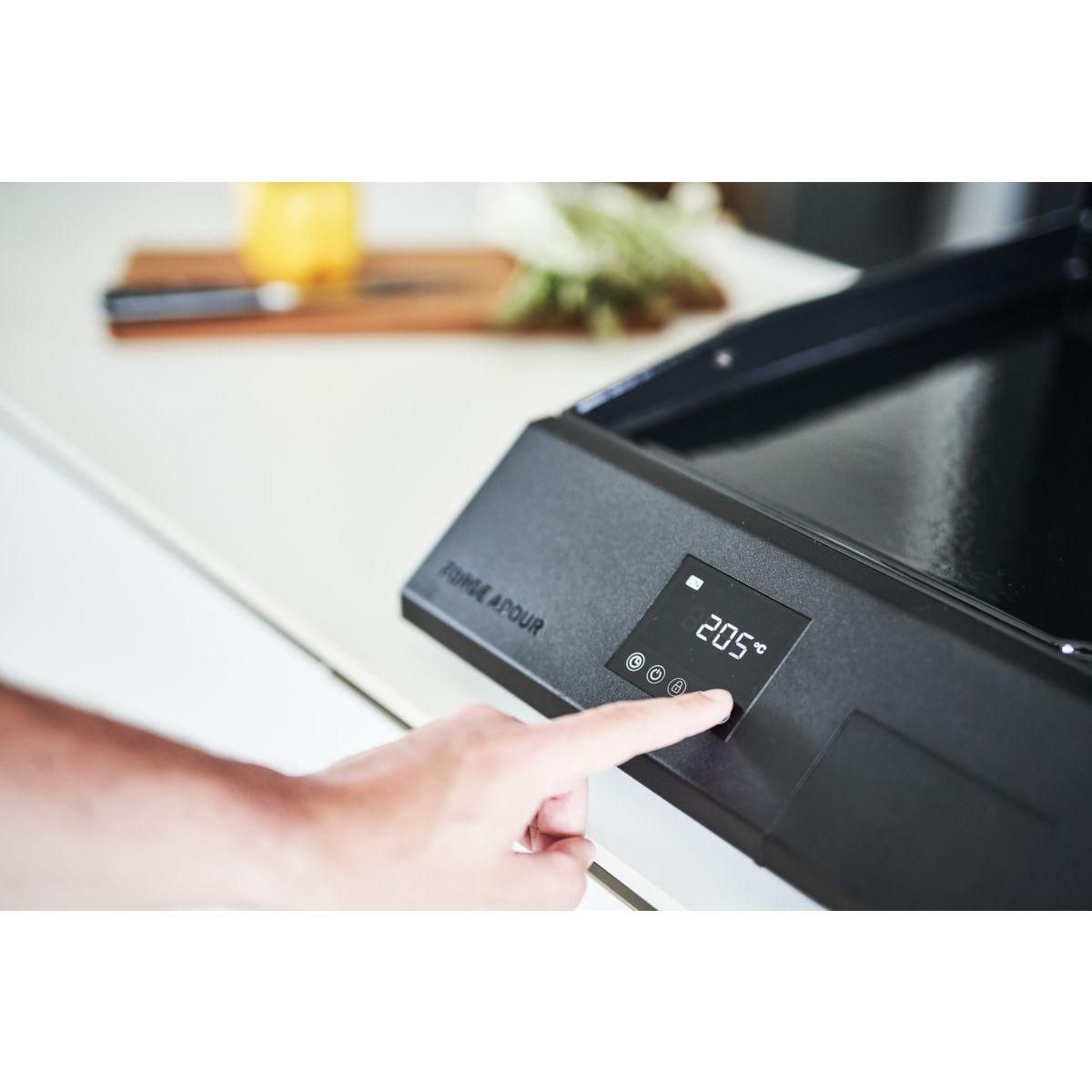 FORGE ADOUR Plancha électrique COOKING noir à poser, 57x39 cm