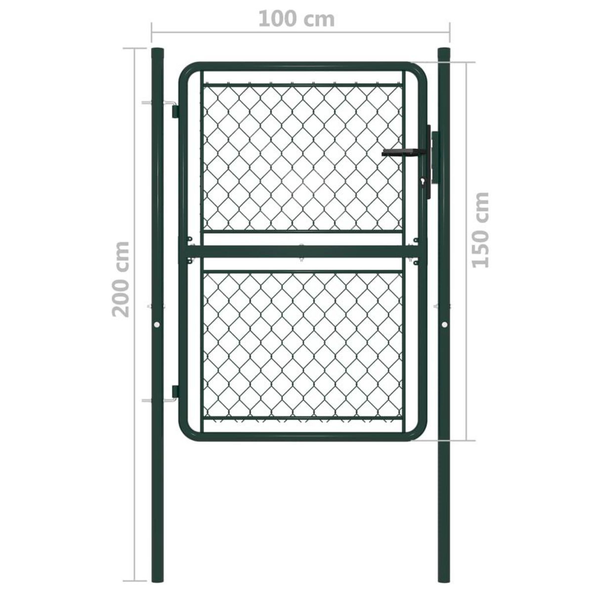 VIDAXL Portillon Acier 100 x 150 cm Vert