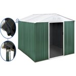 Habitat et Jardin Abri de jardin métal -  Rosas   - 10.85 m² avec gouttière - Vert