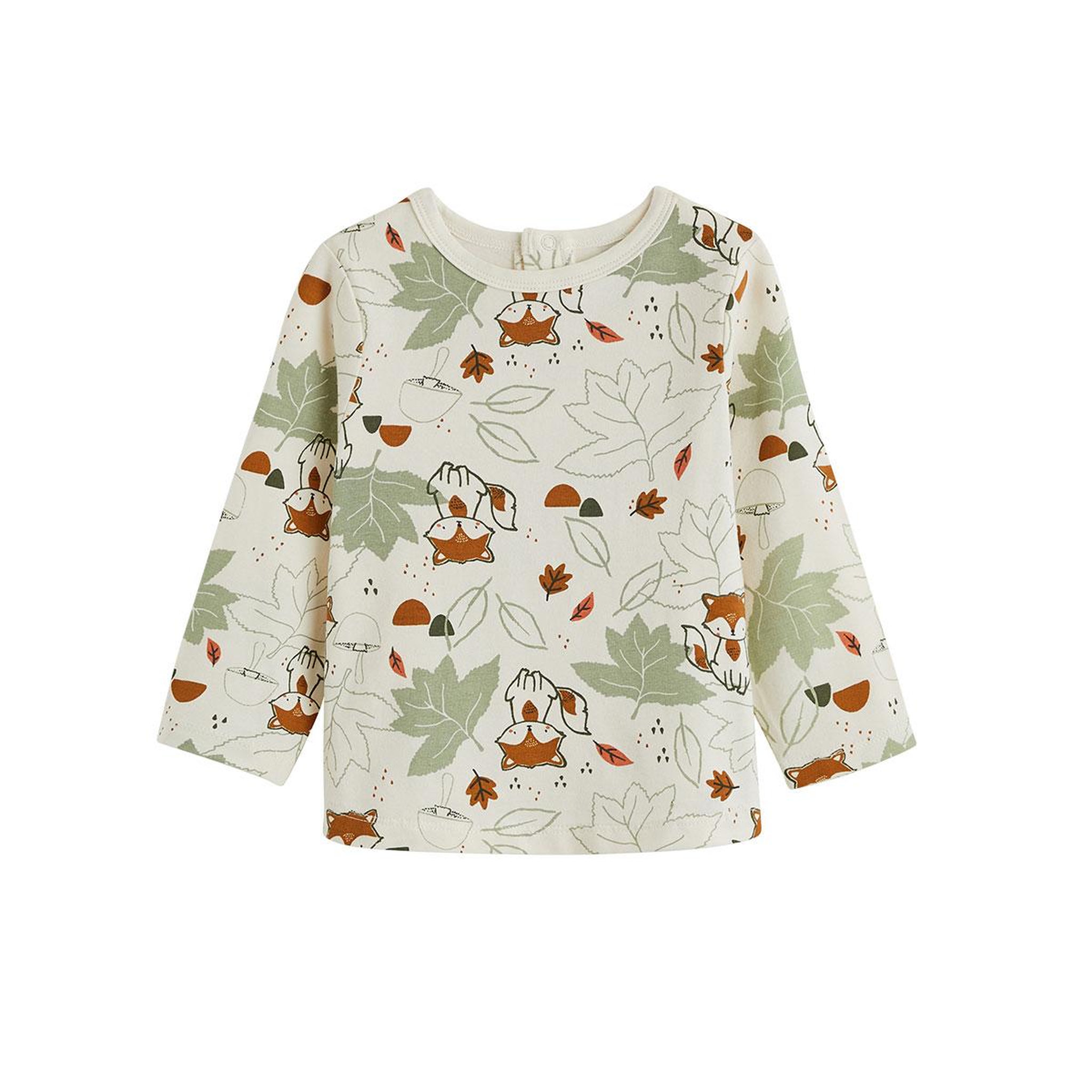 Voir la diapositive 4 : PETIT BEGUIN Lot de 2 t-shirts bébé manches longues ginkgo