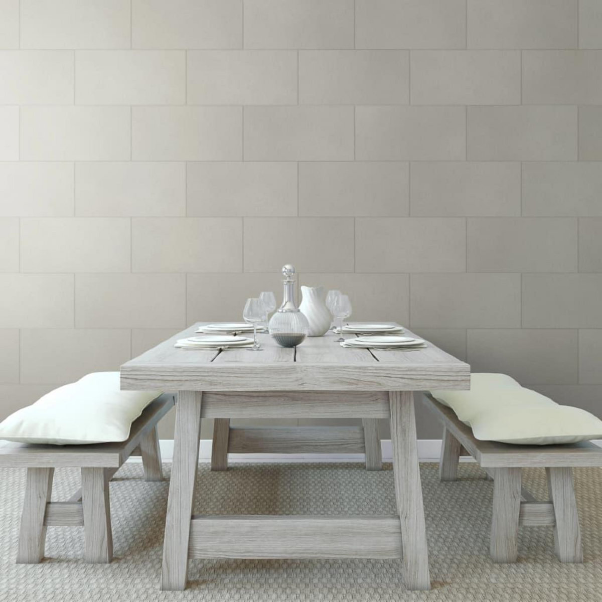 Grosfillex Grosfillex Carreau revetement mural Gx Wall+ 11 pcs 30x60cm Gris clair