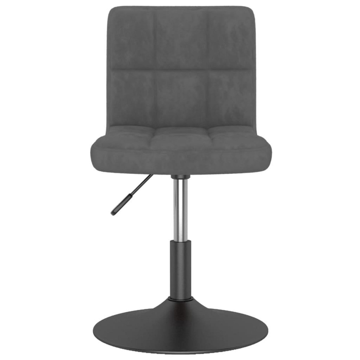 VIDAXL Tabouret de bar pivotant Gris fonce Velours