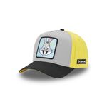 CAPSLAB Casquette trucker en sergé de coton Looney Tunes Be Positive. Coloris disponibles : Gris