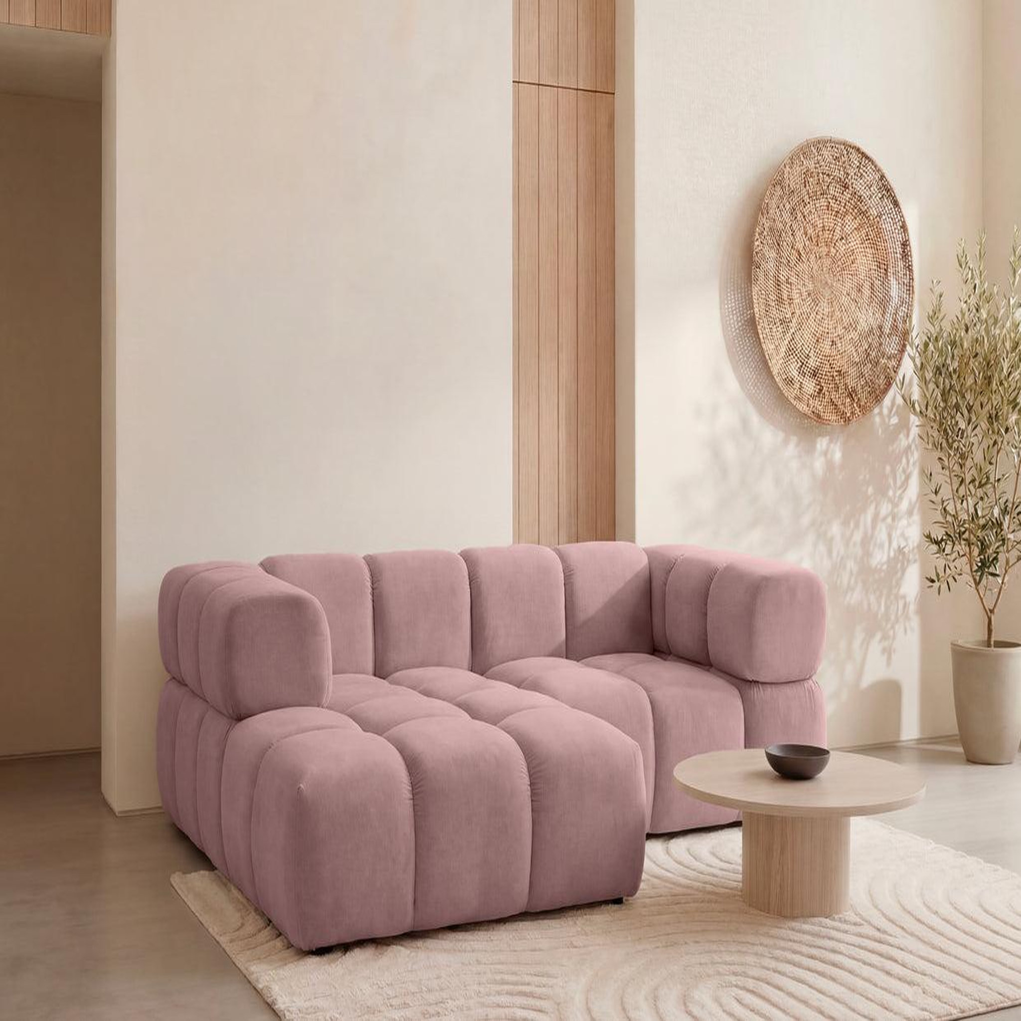 Voir la diapositive 5 : CASANOVA PARIS Gustave - canapé d'angle tissu velours 4 places