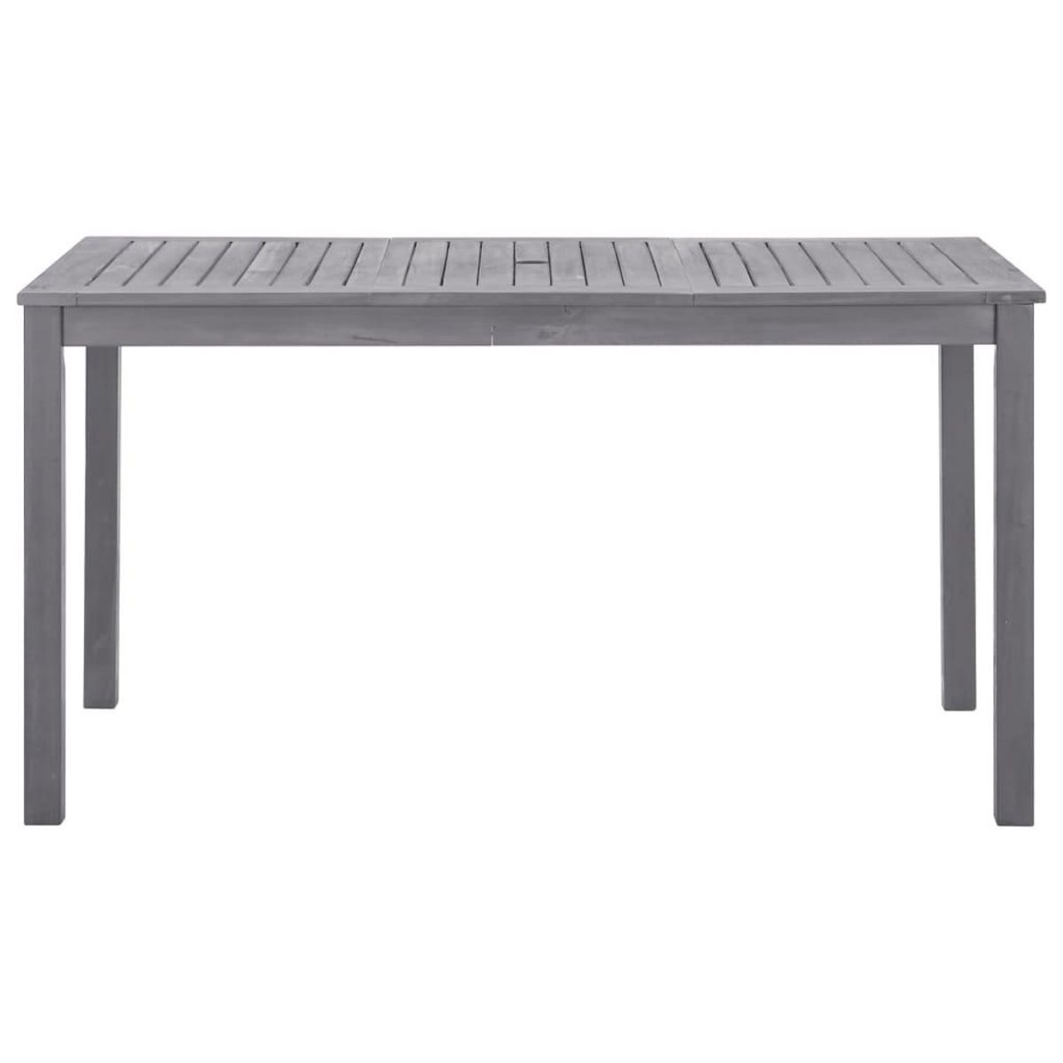 VIDAXL Table de jardin Delavage gris 140x80x74 cm Bois d'acacia massif