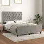 VIDAXL Cadre de lit avec tete de lit Gris clair 140x190 cm Velours