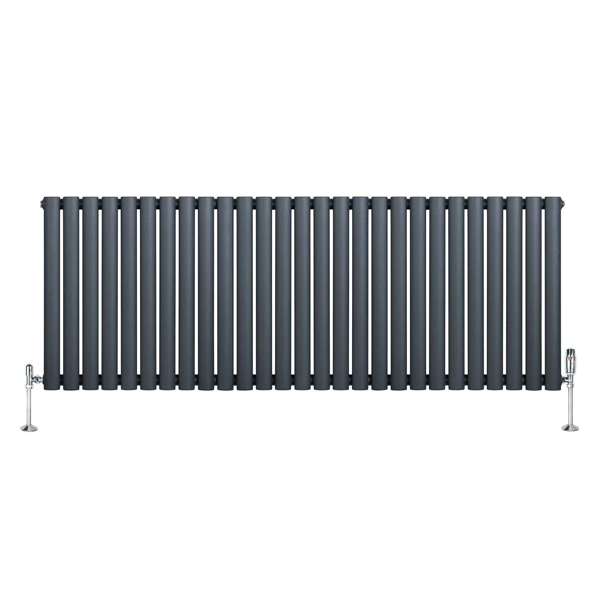 Voir la diapositive 2 : MONSTERSHOP Radiateur à colonnes ovales & vannes, 1 panneau - 600 x 1620 mm