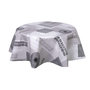 Voir la diapositive 1 : HABITABLE Nappe en toile cirée ronde Run - Diam. 150 cm - Gris