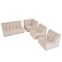 Voir la diapositive 2 : LISA DESIGN Ellie - canapé modulable d'angle réversible 5 places en velours texturé
