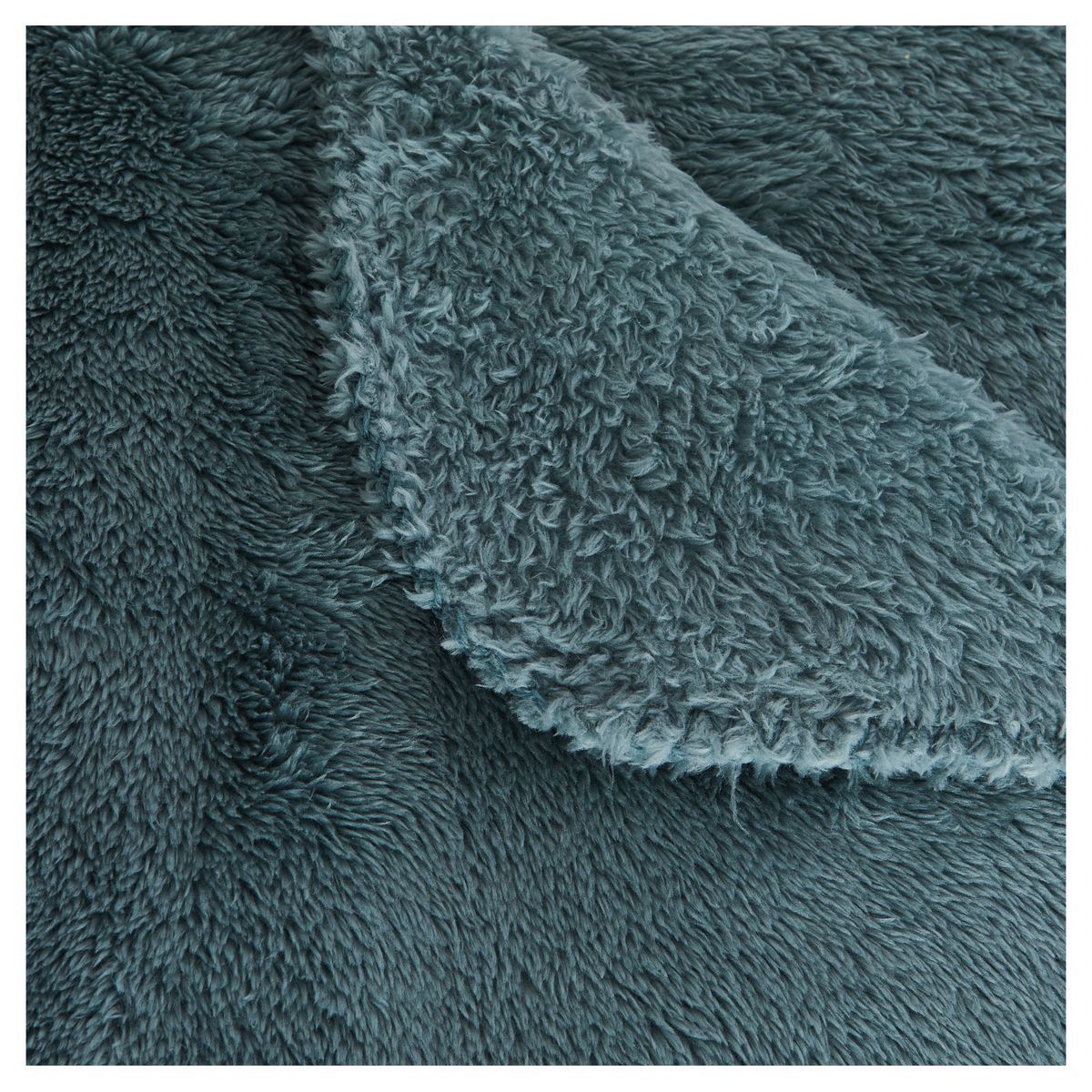 ACTUEL Plaid uni en sherpa en polyester