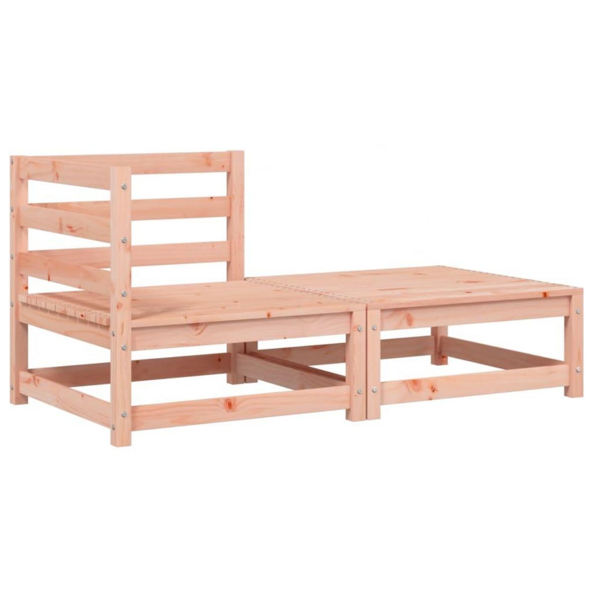 VIDAXL Canape d'angle de jardin avec coussins et repose-pieds