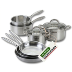 Fackelmann Batterie de cuisine avec 3 poêles 24/26/28 cm 3 casseroles 14/16/18 cm et 2 faitouts 20/24 cm sans PFAS Fackelmann Vita3
