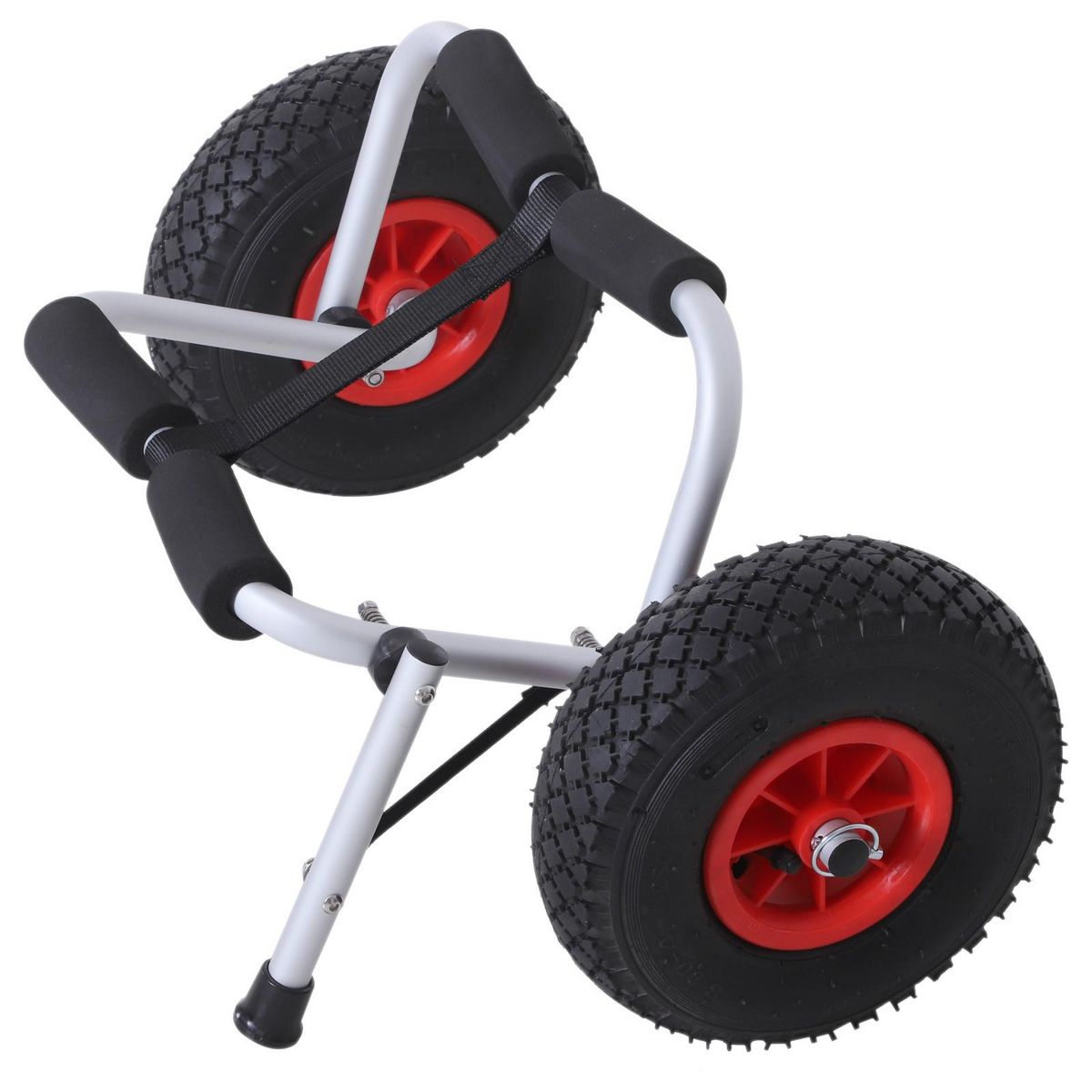 OUTSUNNY Chariot sit on top kayak chariot de transport pliable pour bateaux canoë ou kayak charge max. 70 Kg alu. mousse antidérapante