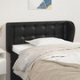 Voir la diapositive 1 : VIDAXL Tete de lit avec oreilles Noir 93x23x78/88 cm Similicuir