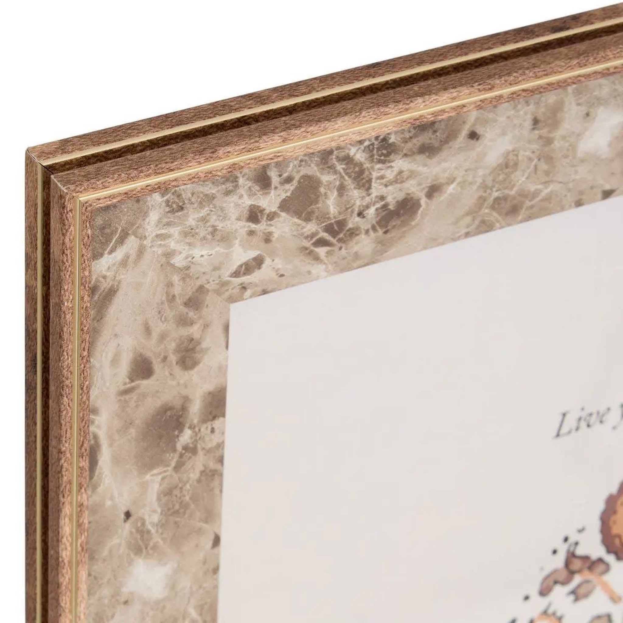 Voir la diapositive 2 : ATMOSPHERA Cadre photo effet marbre  mable  20x25cm marron