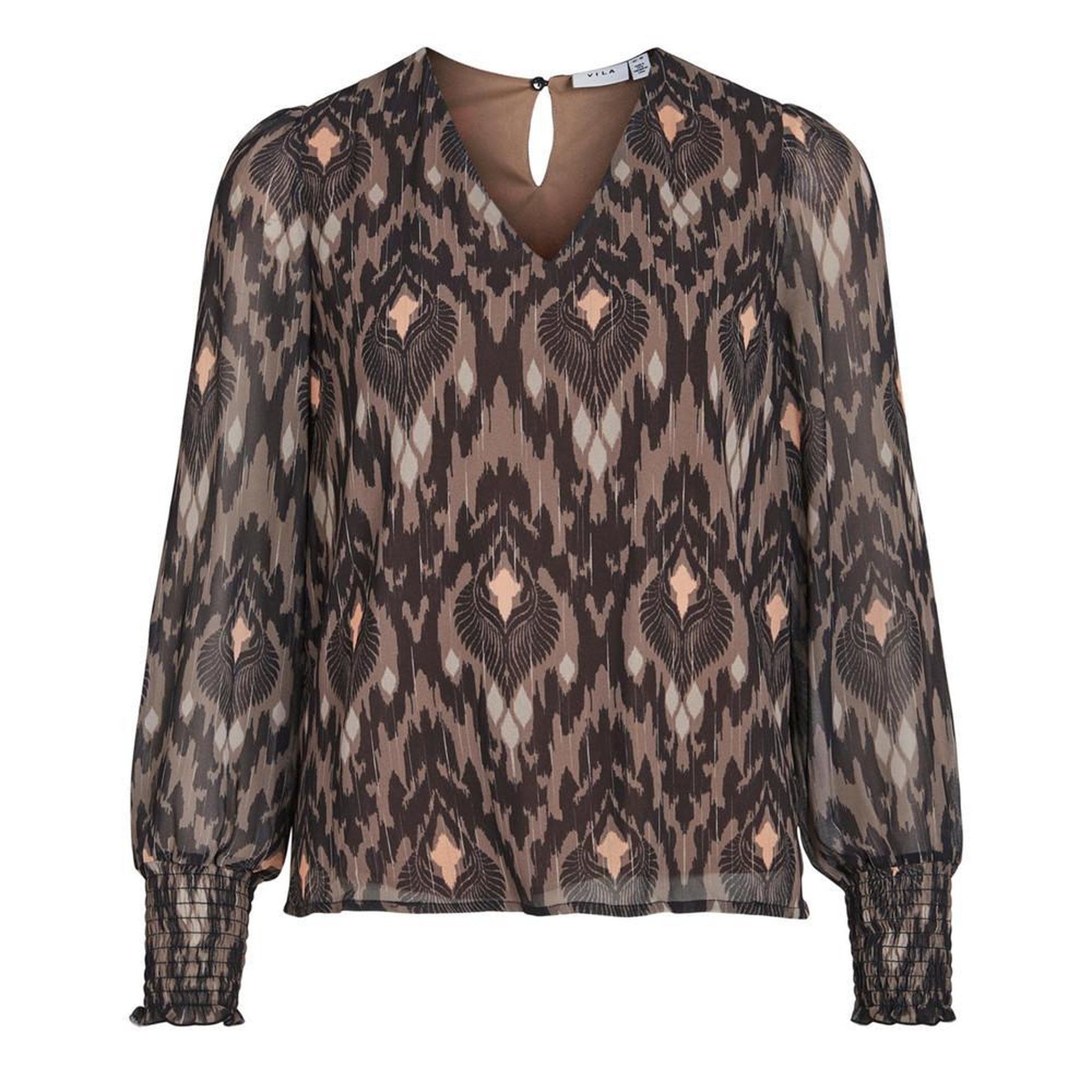 Vila Blouse Marron Femme Vila Vimary. Coloris disponibles : Marron