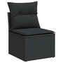 Voir la diapositive 4 : VIDAXL Salon de jardin 9 pcs avec coussins noir resine tressee