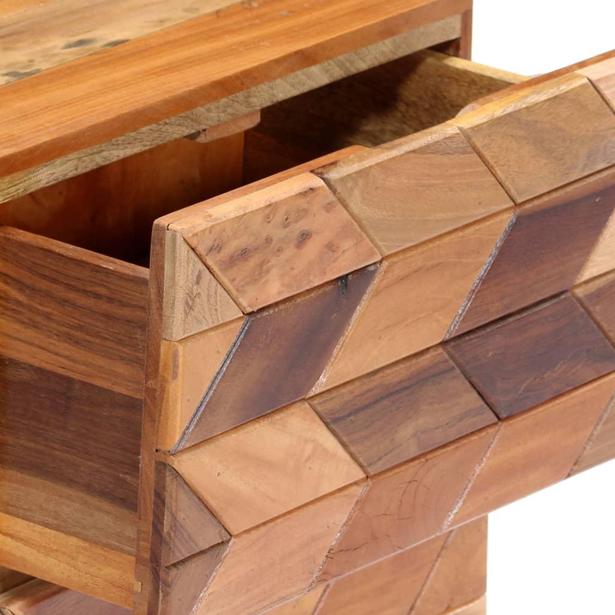 Voir la diapositive 5 : VIDAXL Table de chevet 40 x 30 x 50 cm bois de recuperation massif