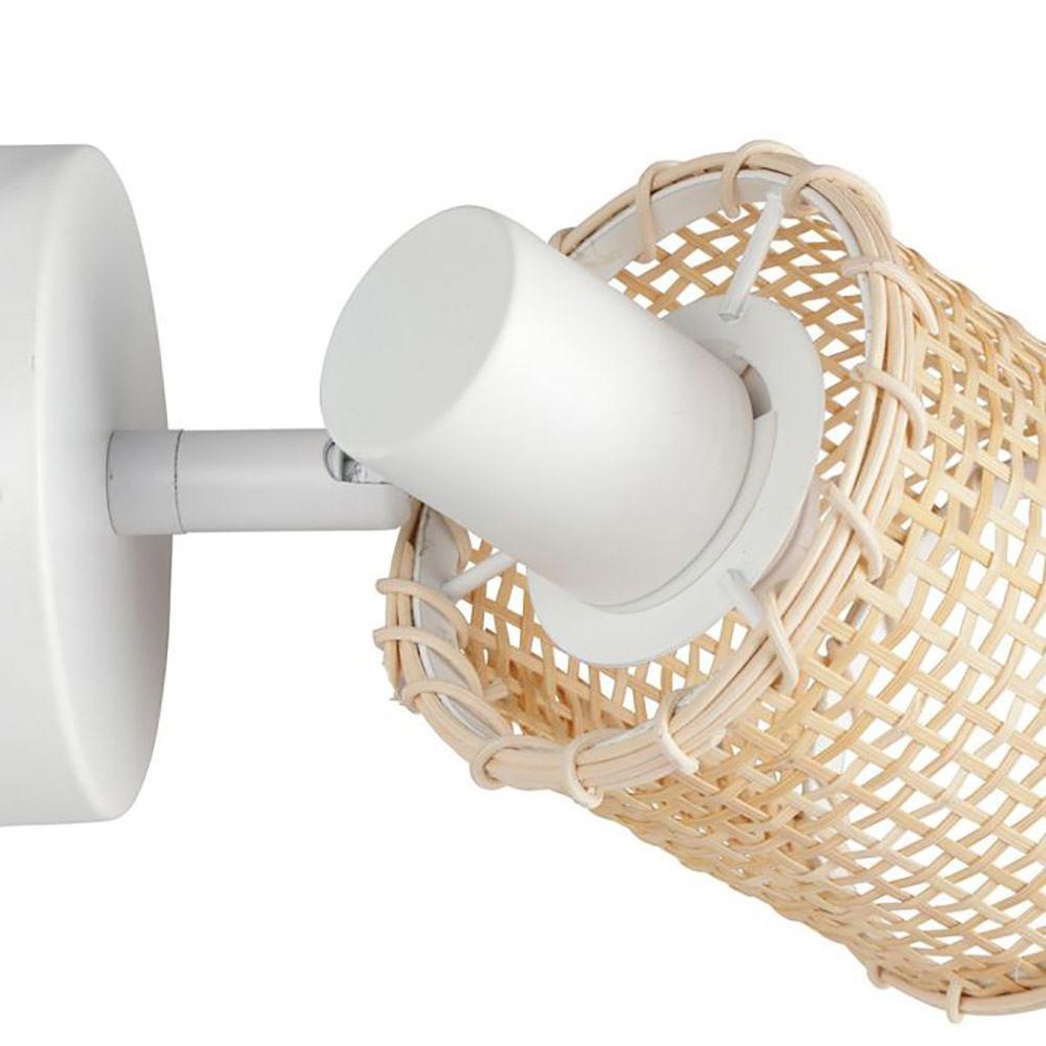 Voir la diapositive 2 : OSTARIA Applique spot bambou métal Mahina blanc