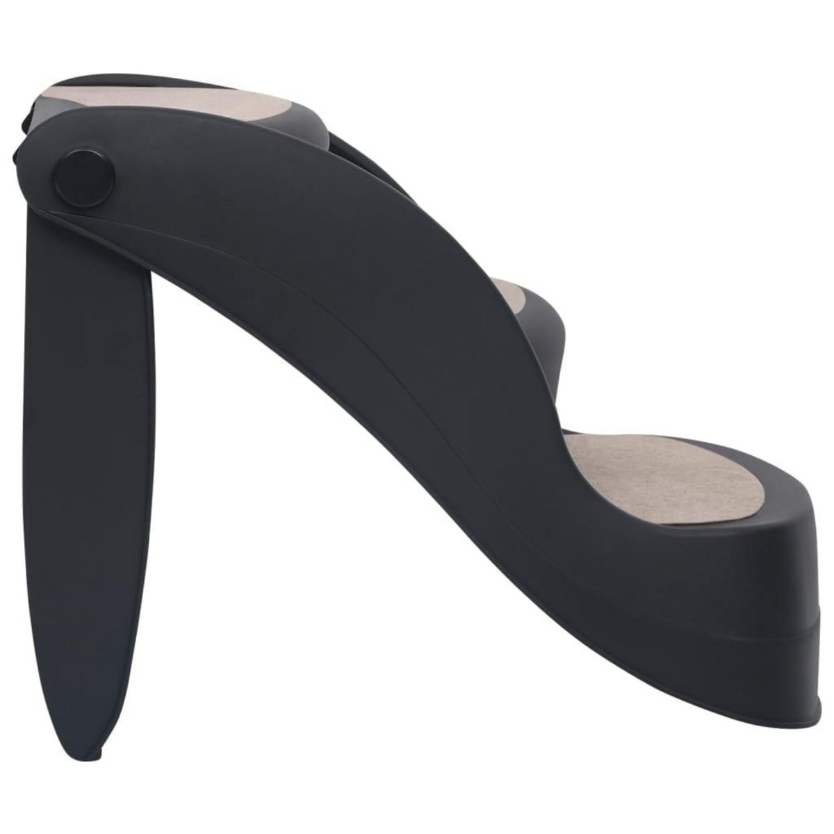 VIDAXL Escalier pliable a 3 marches pour chiens Noir