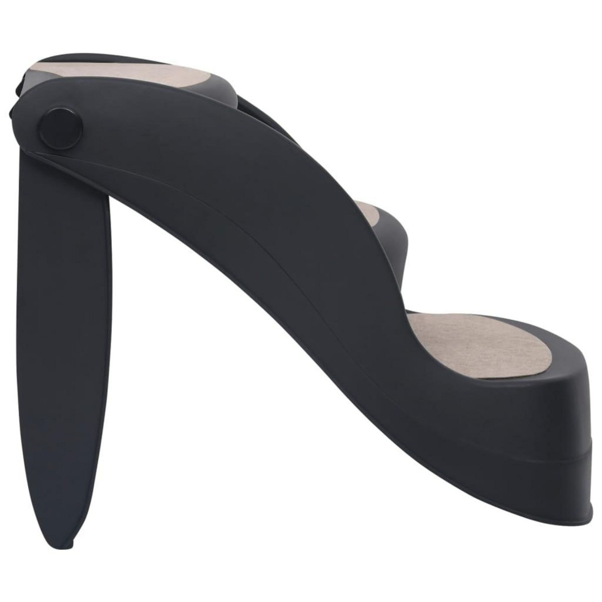 VIDAXL Escalier pliable a 3 marches pour chiens Noir