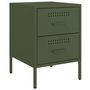 Voir la diapositive 5 : VIDAXL Tables de chevet 2 pcs vert olive 36x39x50,5 cm acier