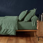 Voir la diapositive 4 : Paris Prix Drap Housse  Lina  140x190cm Vert Cèdre
