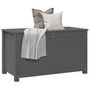 Voir la diapositive 4 : VIDAXL Boîte de rangement Gris 80x40x45,5 cm Bois massif de pin
