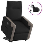 VIDAXL Fauteuil inclinable electrique noir tissu